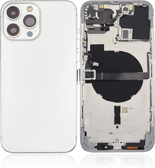 Backcover mit Kleinteilen für iPhone 13 Pro Max US-Version Aftermarket Plus Silber