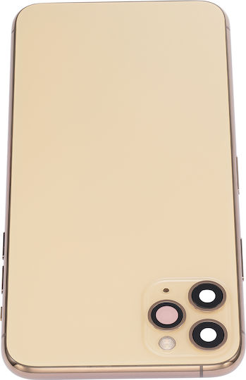 Rückgehäuse mit Vorinstallierten Kleinteilen iPhone 11 Pro Max Ohne Logo Aftermarket Plus Gold