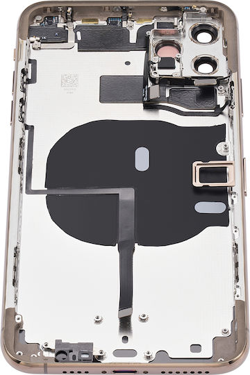 Rückgehäuse mit Vorinstallierten Kleinteilen iPhone 11 Pro Max Ohne Logo Aftermarket Plus Gold