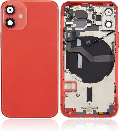 Back Housing W Small Parts Iphone 12 Mini Us Version Aftermarket Plus Red