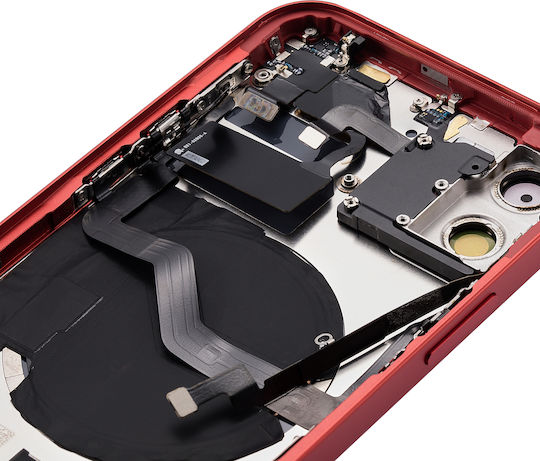 Rückseitiges Gehäuse mit Kleinteilen iPhone 12 US-Version Aftermarket Plus Rot