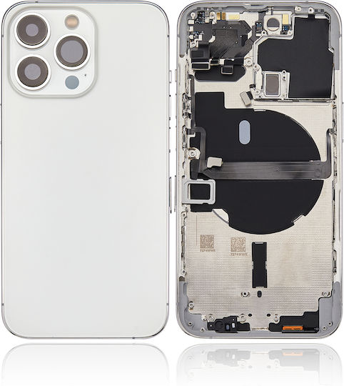 Заден корпус с малки части за iPhone 13 Pro, версия за САЩ, aftermarket plus, сребрист