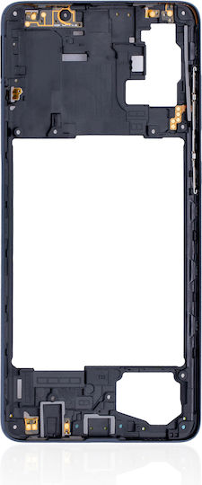 Mid-frame Housing Samsung Galaxy A71 A715 2020 Aftermarket Plus Prism Crush Black