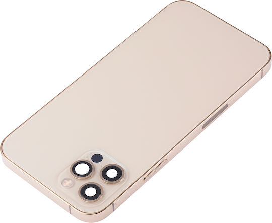 Backcover mit Kleinteilen für iPhone 12 Pro US-Version Aftermarket Plus Gold