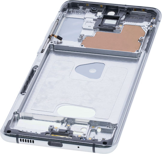 Ramă mediană pentru Samsung Galaxy S20 Plus, Alb Noros