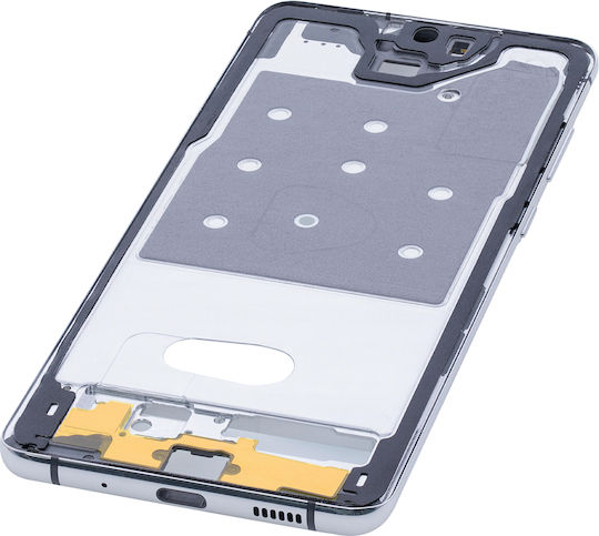 Ramă mediană pentru Samsung Galaxy S20 Plus, Alb Noros