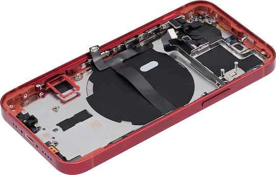 Заден корпус с малки части за iPhone 13 mini, американска версия, aftermarket Plus, червен