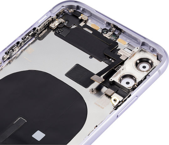 Back Housing W Small Components Pre-installed Iphone 11 No Logo Aftermarket Plus Purple