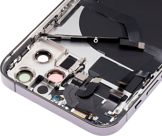 Capac Spate Cu Piese Mici iPhone 12 Pro Versiunea SUA Aftermarket Plus Grafit