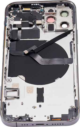 Capac Spate Cu Piese Mici iPhone 12 Pro Versiunea SUA Aftermarket Plus Grafit