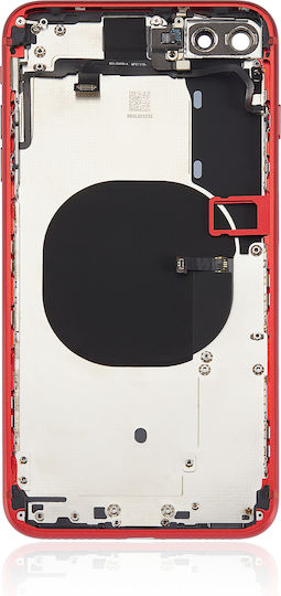 Backcover mit vorinstallierten Kleinteilen für iPhone 8 Plus, ohne Logo, Aftermarket Plus, Rot