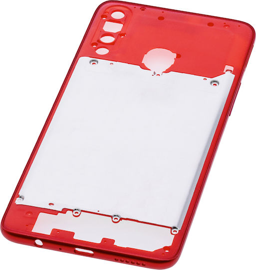 Mid-frame Housing Samsung Galaxy A20s A207 2019 Aftermarket Plus Red