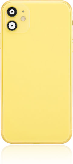 Back Housing W Small Components Pre-installed Iphone 11 No Logo Aftermarket Plus Yellow
