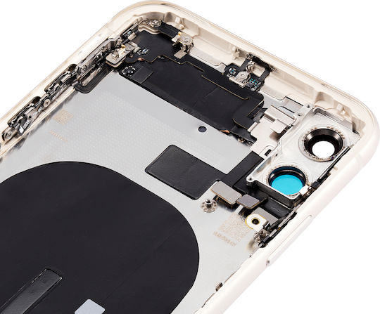 Back Housing W Small Components Pre-installed Iphone 11 No Logo Aftermarket Plus White
