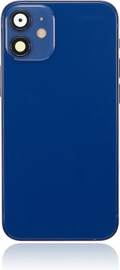 Carcasă Spate Cu Piese Mici iPhone 12 Mini Versiunea SUA Aftermarket Plus Albastră