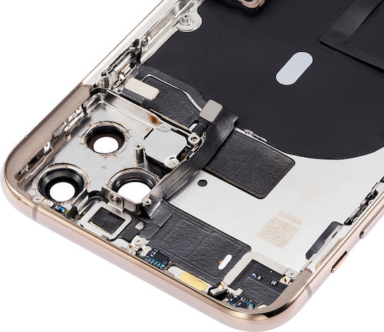 Back Housing W Small Components Pre-installed Iphone 11 Pro No Logo Aftermarket Plus Gold