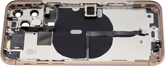 Back Housing W Small Components Pre-installed Iphone 11 Pro No Logo Aftermarket Plus Gold