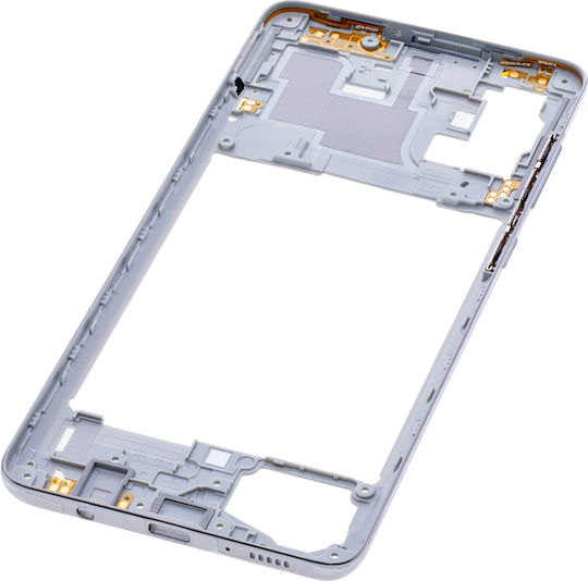 Mittelrahmengehäuse Samsung Galaxy A71 A715 2020 Aftermarket Plus Prism Crush Silber