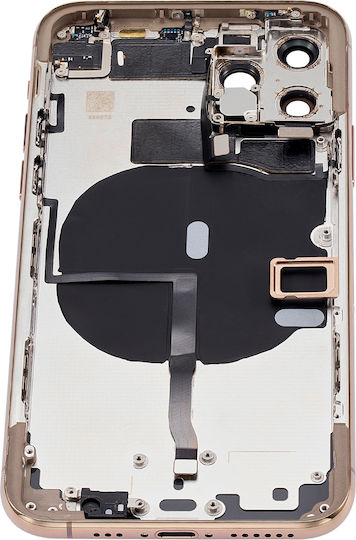 Back Housing W Small Components Pre-installed Iphone 11 Pro No Logo Aftermarket Plus Gold