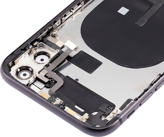 Back Housing W Small Components Pre-installed Iphone 11 No Logo Aftermarket Plus Black