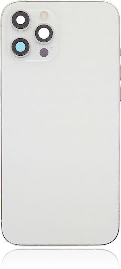 Backcover mit Kleinteilen für iPhone 12 Pro Max US-Version Aftermarket Plus Silber
