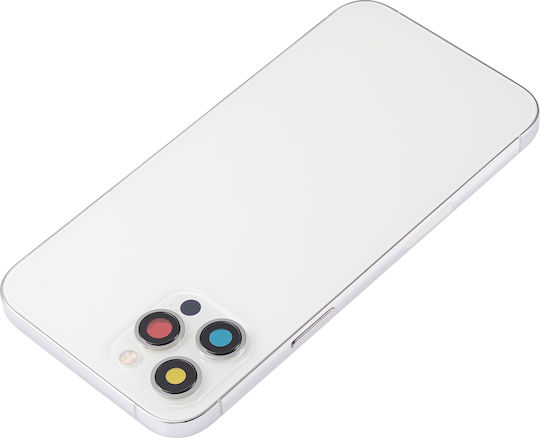 Backcover mit Kleinteilen für iPhone 12 Pro Max US-Version Aftermarket Plus Silber