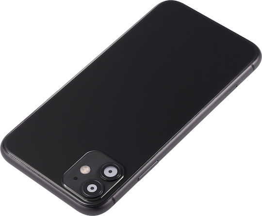 Back Housing W Small Components Pre-installed Iphone 11 No Logo Aftermarket Plus Black