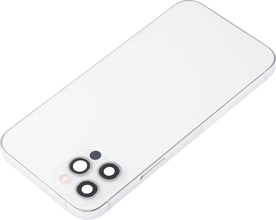Rückseitiges Gehäuse mit Kleinteilen iPhone 12 Pro US-Version Aftermarket Plus Silber