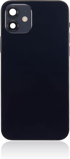 Back Housing W Small Parts Iphone 12 Us Version Aftermarket Plus Black
