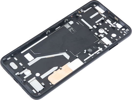 Carcasa cadrului median Google Pixel 4xl, roz, cu buton de pornire