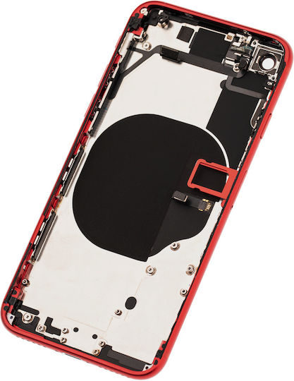 Backcover mit vorinstallierten Kleinteilen iPhone 8 ohne Logo Aftermarket Plus Rot