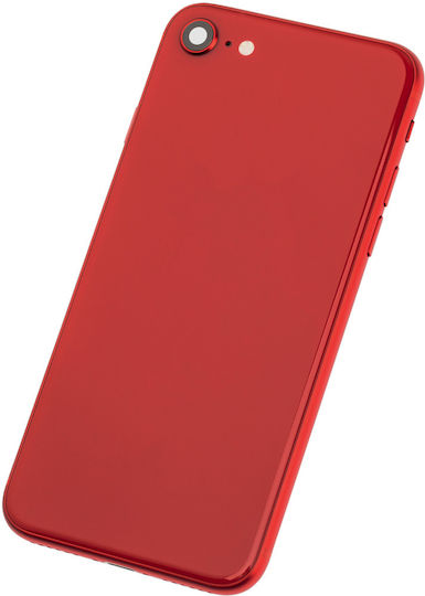 Backcover mit vorinstallierten Kleinteilen iPhone 8 ohne Logo Aftermarket Plus Rot