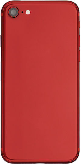 Backcover mit vorinstallierten Kleinteilen iPhone 8 ohne Logo Aftermarket Plus Rot
