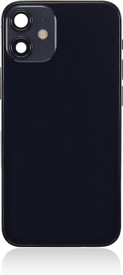 Backcover mit Kleinteilen für iPhone 12 Mini US-Version Aftermarket Plus Schwarz