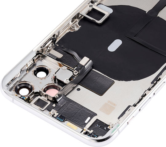 Backcover mit vorinstallierten Kleinteilen iPhone 11 Pro ohne Logo Aftermarket Plus Silber