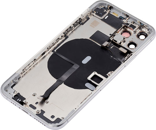 Backcover mit vorinstallierten Kleinteilen iPhone 11 Pro ohne Logo Aftermarket Plus Silber