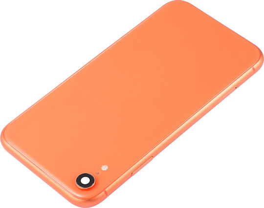 Carcasă Spate cu Componente Mici Preinstalate iPhone Xr Fără Logo Aftermarket Plus Coral