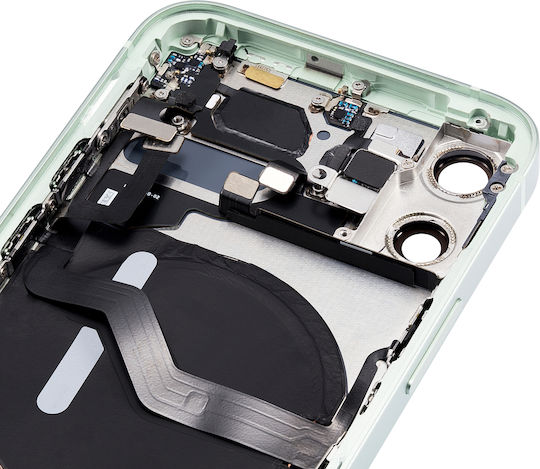 Capac Spate cu Componente Mici pentru iPhone 12 Mini, Versiunea SUA, Aftermarket Plus, Verde
