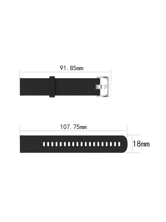 Garmin Vivoactive 4S 18 mm Силиконова Каишка С Диамантена Текстура в Синьо-Зелено