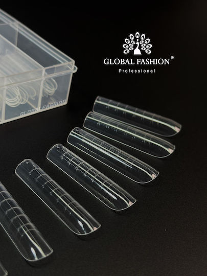 Global Fashion Șabloane din Plastic pentru Unghii cu Marcaje Salon Square 120 de Bucăți Nr. 3