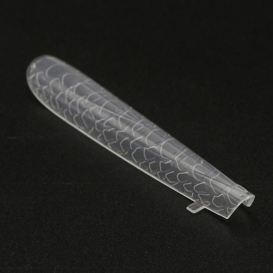 Global Fashion Top Plastik-Nagelformen 120 Stück, Gewölbt, Mandelförmig, Schlangenmuster
