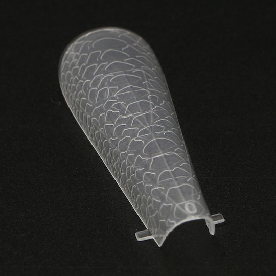 Global Fashion Top Plastik-Nagelformen 120 Stück, Gewölbt, Mandelförmig, Schlangenmuster