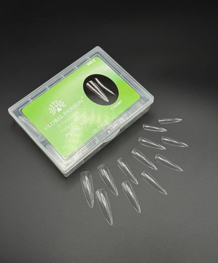 Global Fashion Plastic Stiletto Nail Forms Markings 120 Pcs No 2 25470