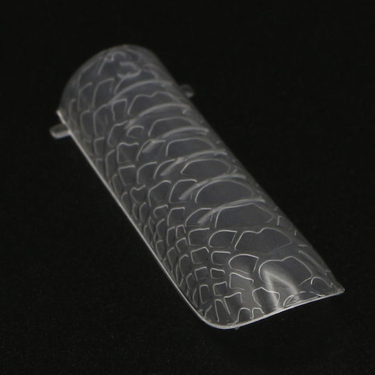 Global Fashion Top Plastic Nail Forms 120 Pieces Wide Square Snake Print