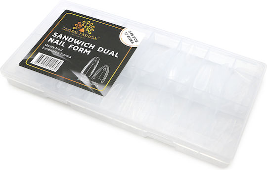 Global Fashion Double Sandwich Top Molds Almond Shape 15 Sizes 240 Pieces