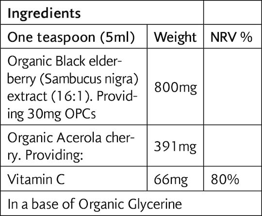 Pukka Organic Elderberry Extract & Vit C 100ml