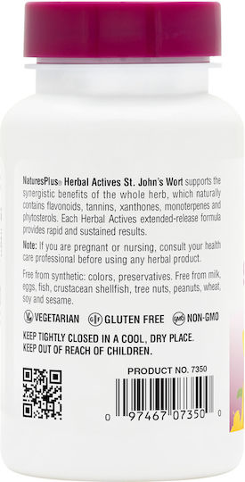 Nature's Plus Herbal Actives St. John's Wort Extended Release 450mg 60 tabs