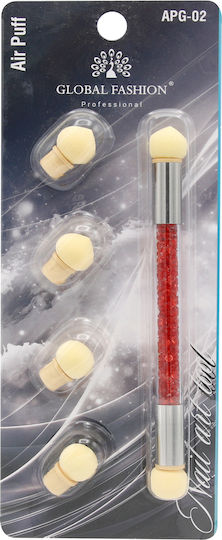 Global Fashion Ombre Sponge Aeropuffing 6 Refills Red