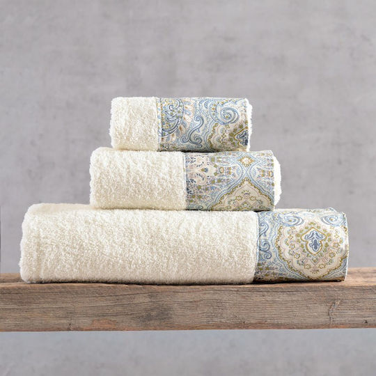 Rythmos Bath Towel Set 3 pcs Ecru 500gr/m² Weight
