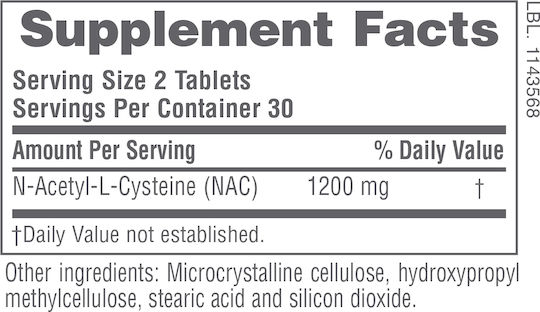 Nature's Plus Plus Nac 1200mg 60 Ταμπλέτες